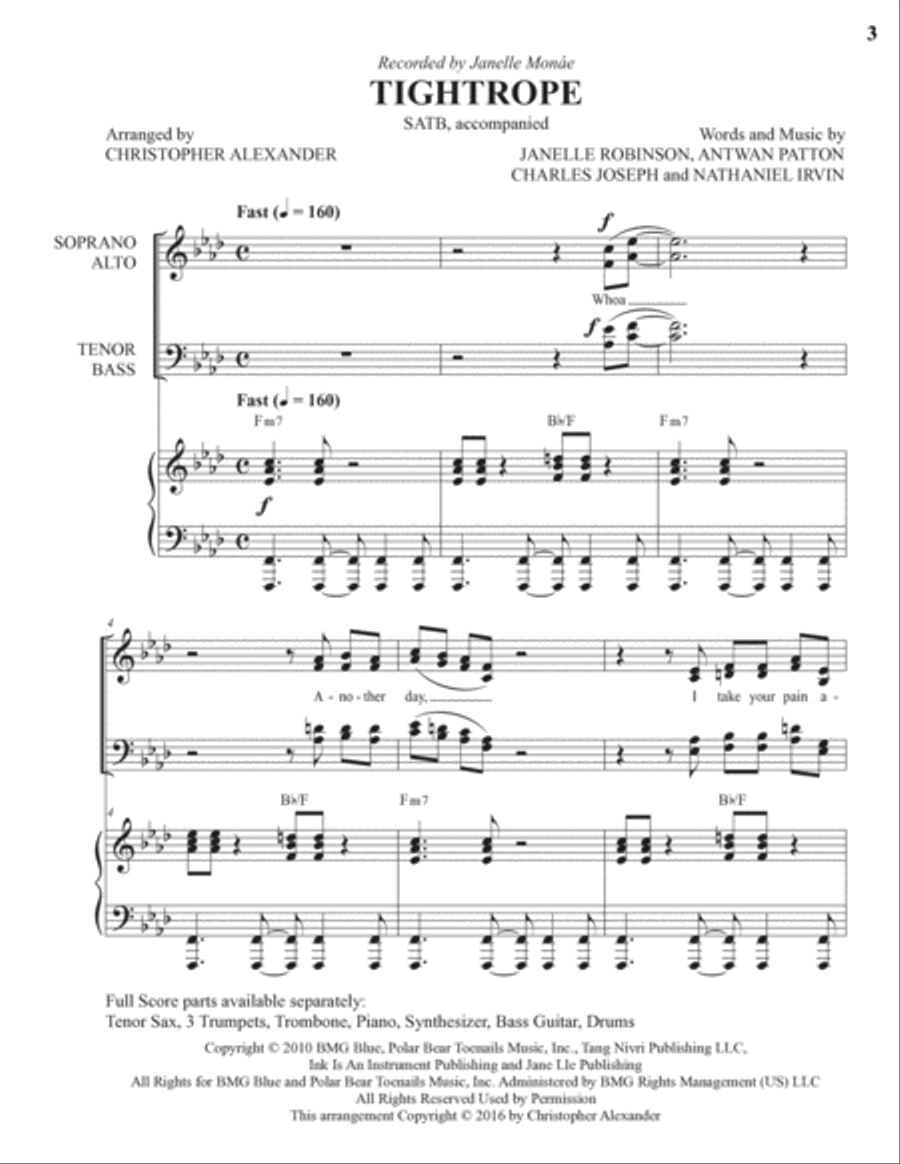 Tightrope 4-Part scores gallery preview page 3
