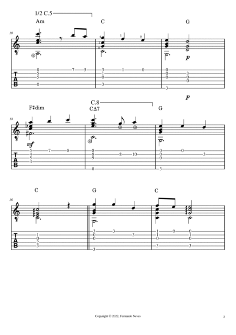 Great is Thy Faithfulness (Solo Fingerstyle Guitar) Acoustic Guitar scores gallery preview page 2