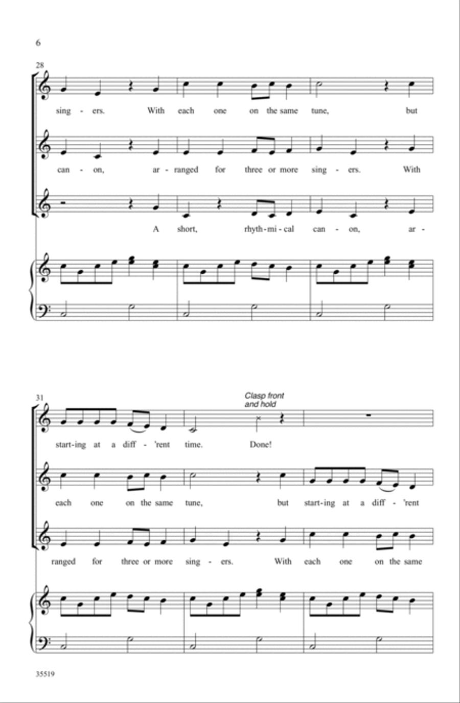 Singing A-Round Singing A-Round Choir scores gallery preview page 5