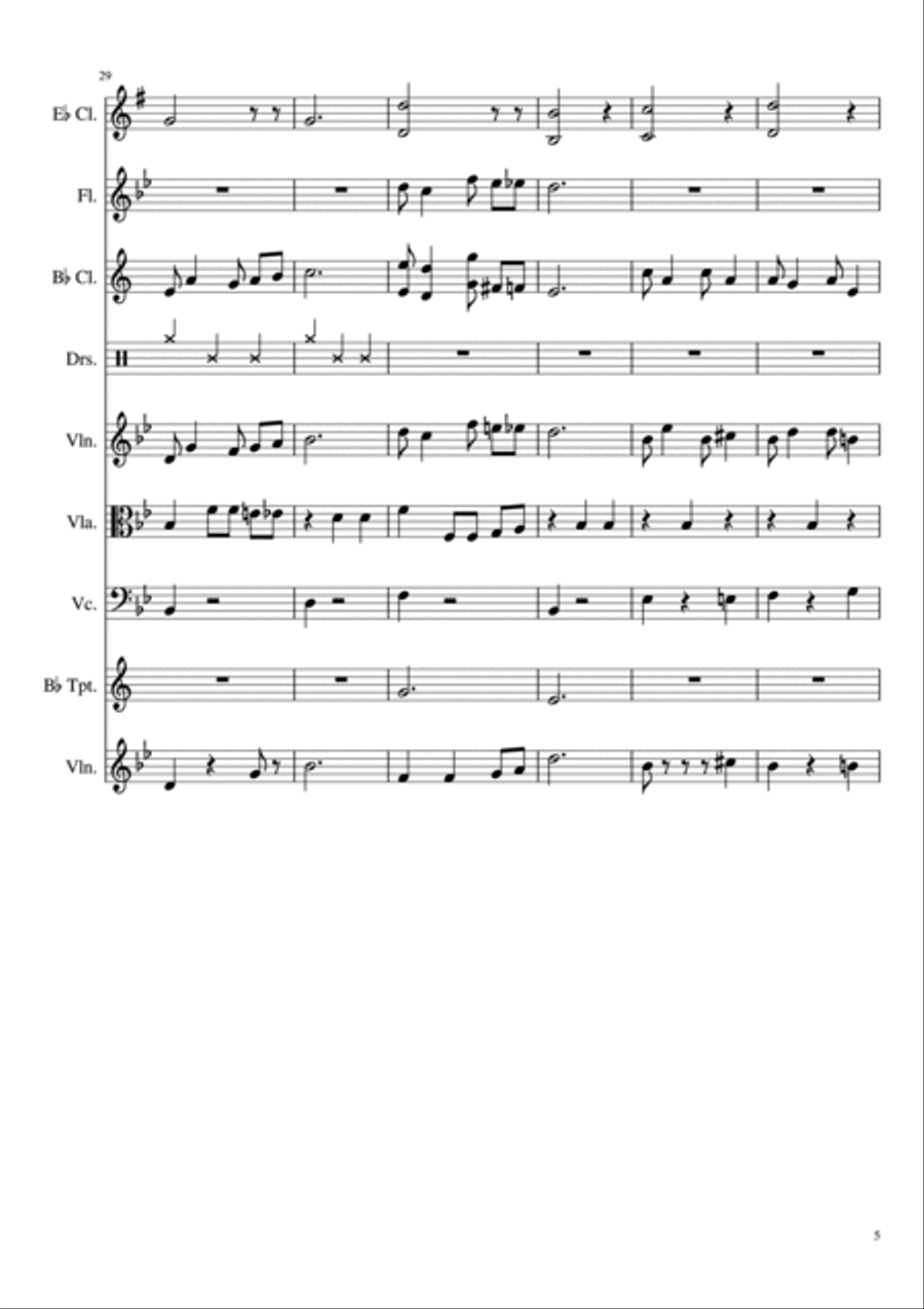 Bethena Waltz Bethena Waltz Small Ensemble scores gallery preview page 5