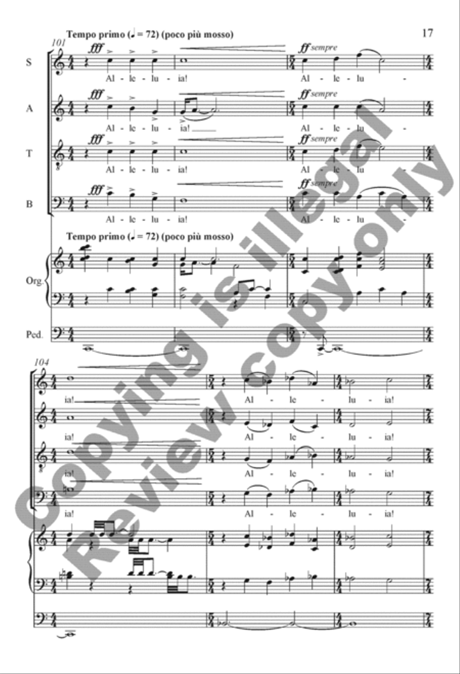 Alleluias, Intercessions and Remembrances 4-Part scores gallery preview page 16