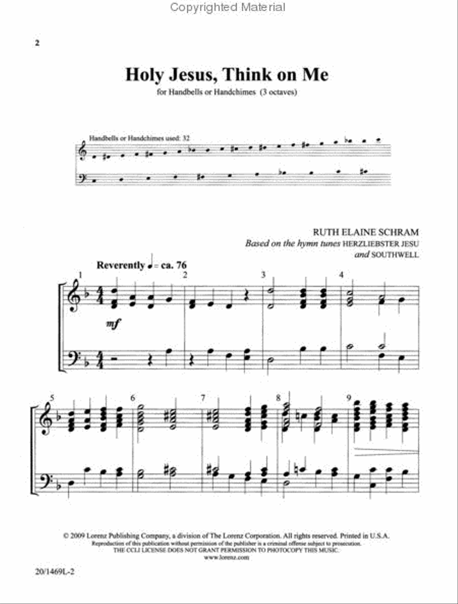 Holy Jesus, Think on Me Holy Jesus, Think on Me 3-Octaves scores gallery preview page 2
