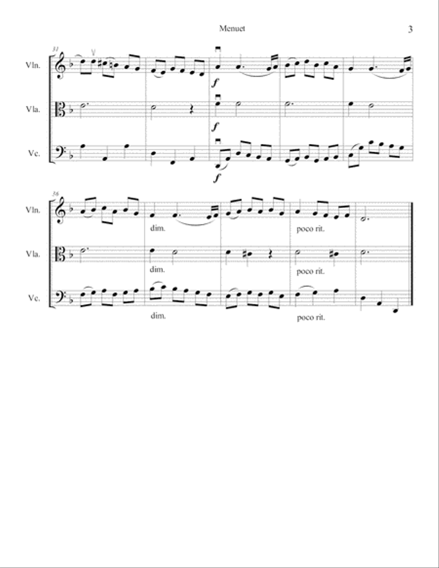 Menuet String Trio scores gallery preview page 4