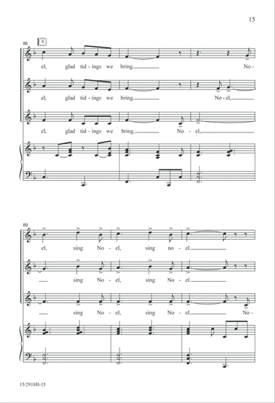 A Festive Noel SSA scores gallery preview page 15