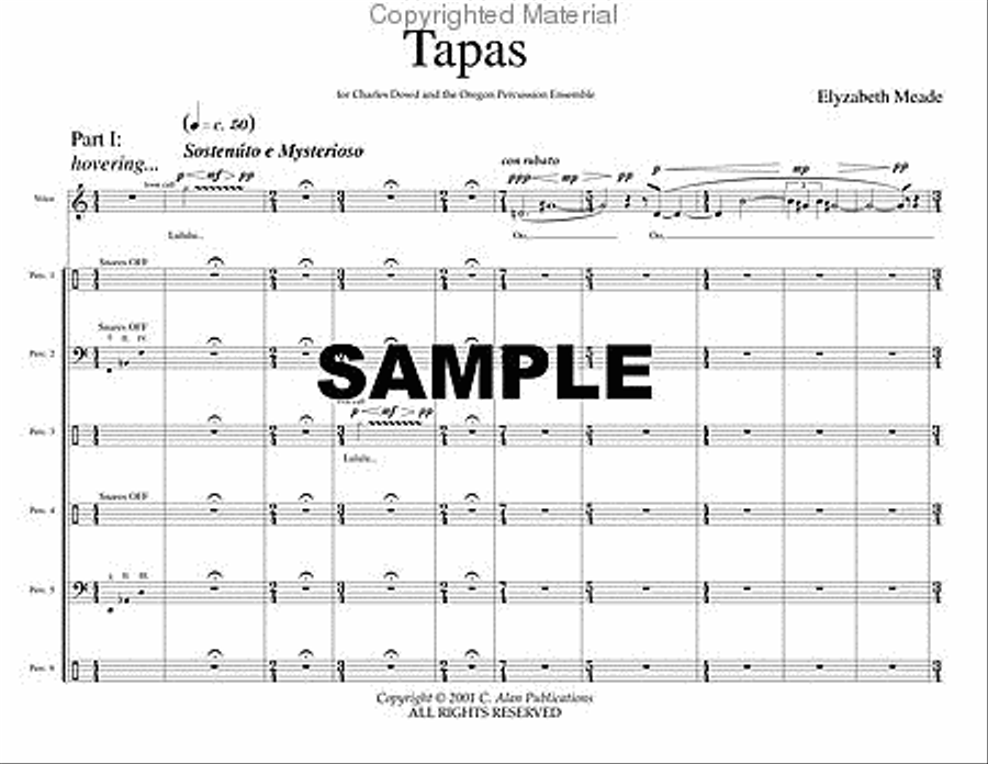 Tapas Percussion Ensemble scores gallery preview page 2