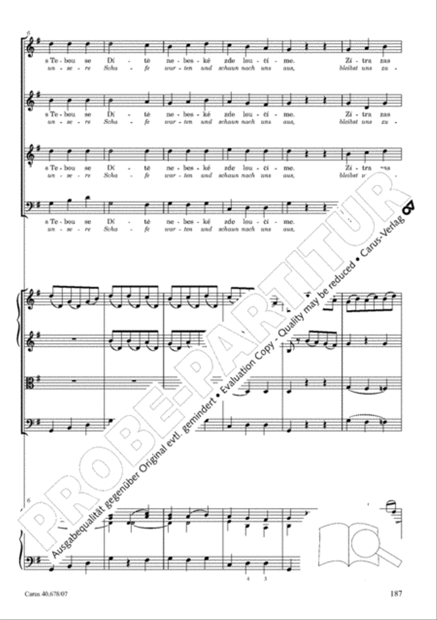 Missa pastoralis bohemica 4-Part scores gallery preview page 200