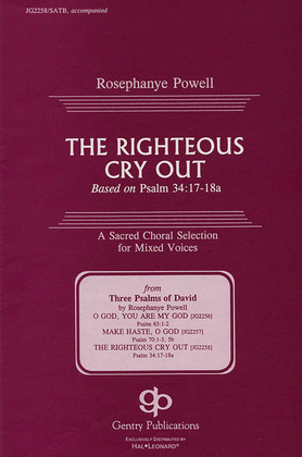 Book cover for The Righteous Cry Out