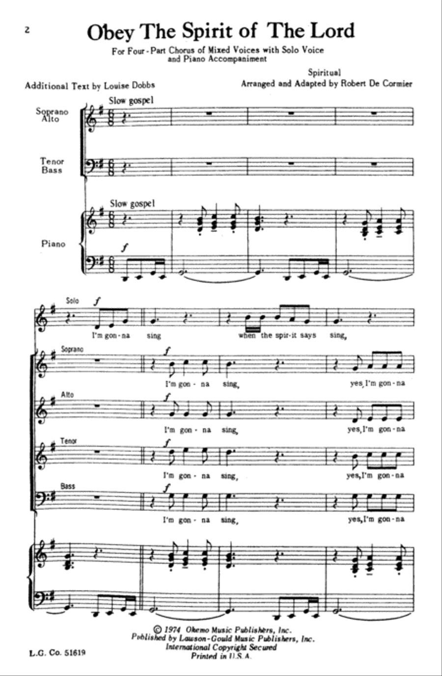 Obey the Spirit of the Lord 4-Part scores gallery preview page 17