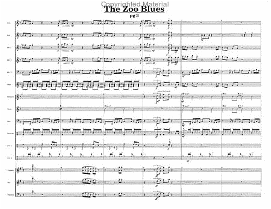 Zoo Blues, The Percussion Ensemble scores gallery preview page 3