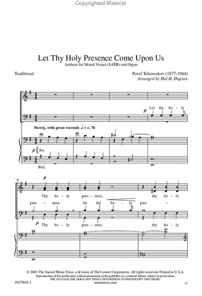 Let Thy Holy Presence Come Upon Us image number null