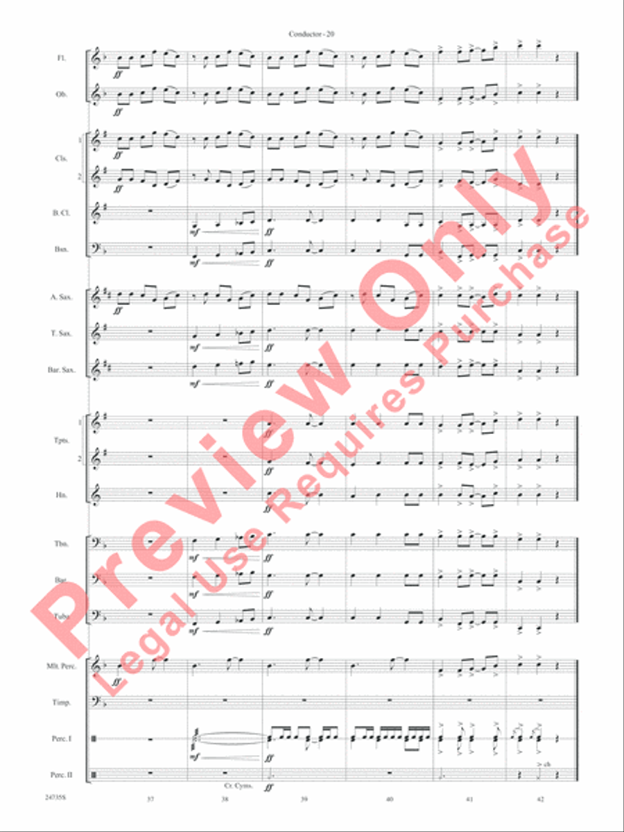 River Valley Legacy (I. River Echoes, II. Railroads, III. Machines, IV. Traditions) Concert Band scores gallery preview page 23