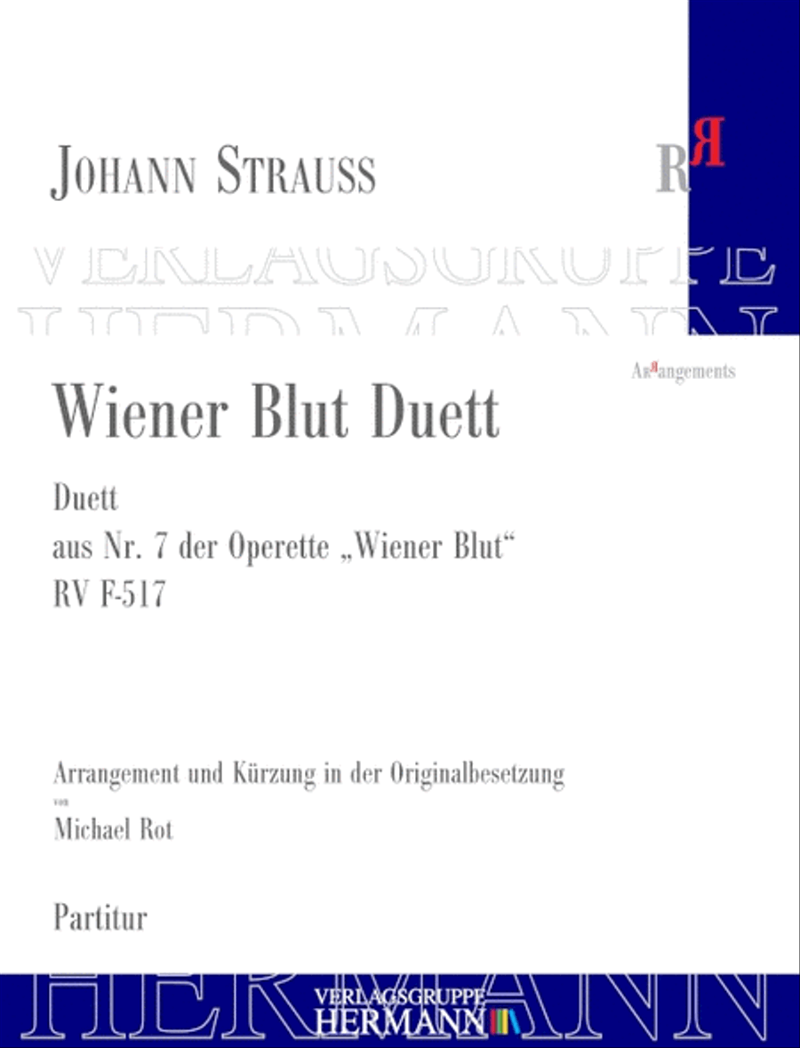 Wiener Blut - Wiener Blut Duett (Nr. 7-1) RV F-517 Orchestra scores gallery preview page 1