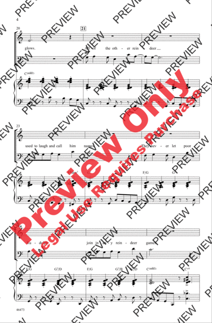 Rudolph, Frosty, and Suzy 4-Part scores gallery preview page 4
