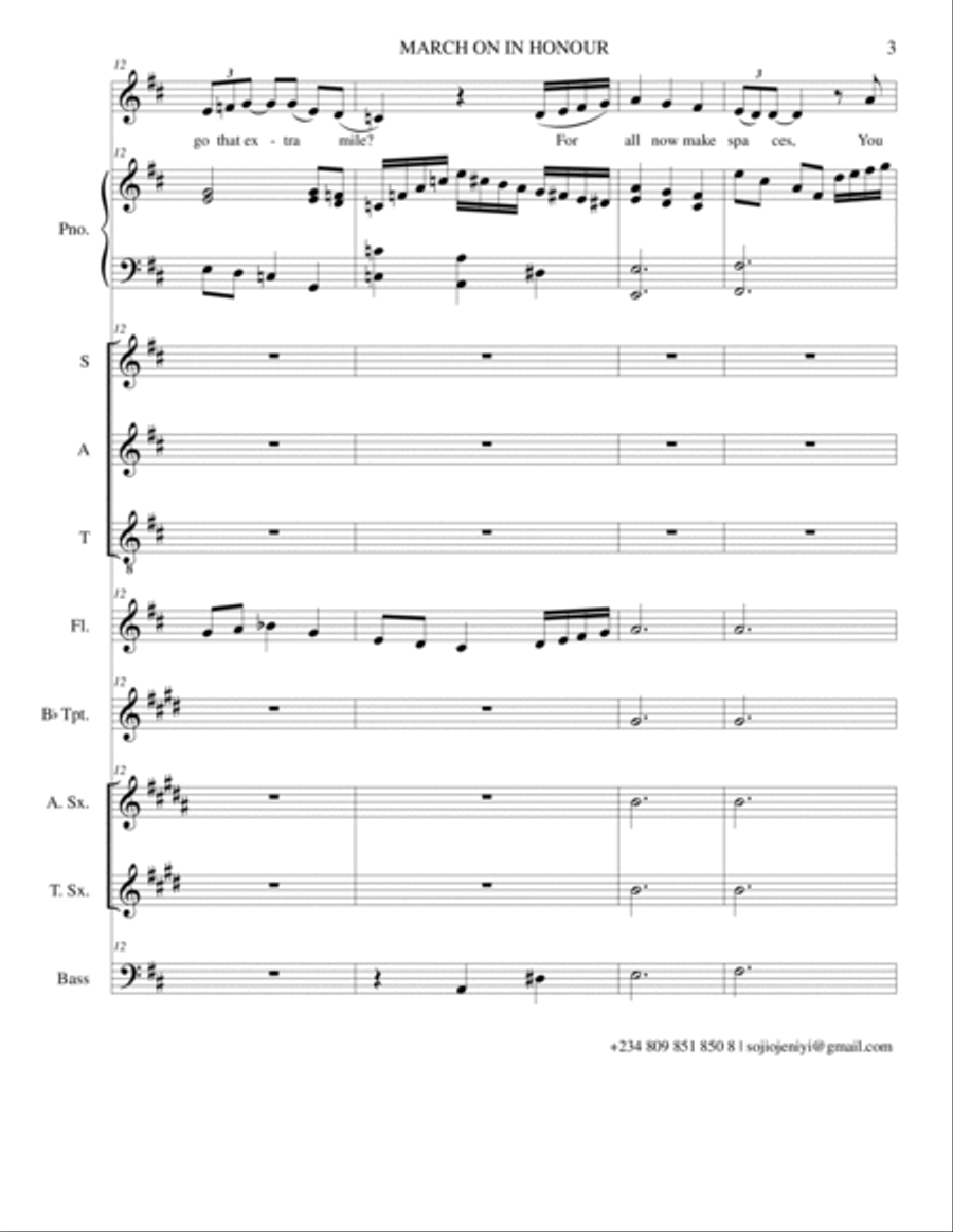 March on in Honour Voice scores gallery preview page 3