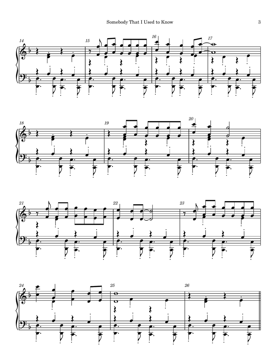 Somebody That I Used To Know Handbell Choir scores gallery preview page 3