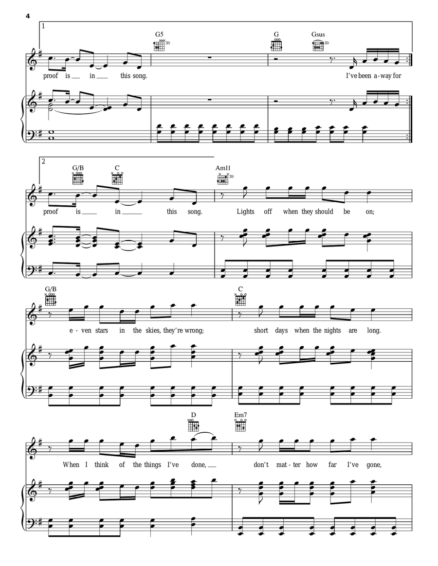 Don't Forget Where You Belong Acoustic Guitar scores gallery preview page 4