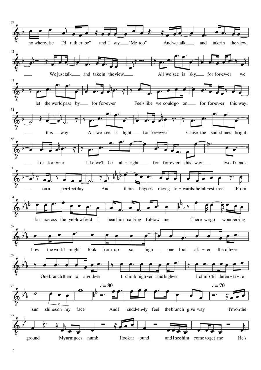 For Forever For Forever Voice Solo scores gallery preview page 2