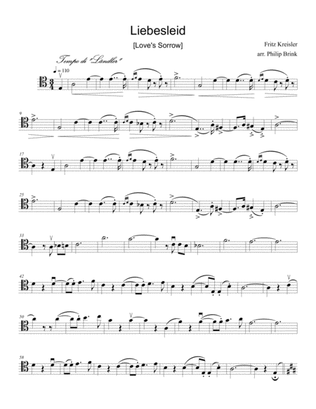 Liebesleid [Love's Sorrow] arranged for Tenor Trombone and piano