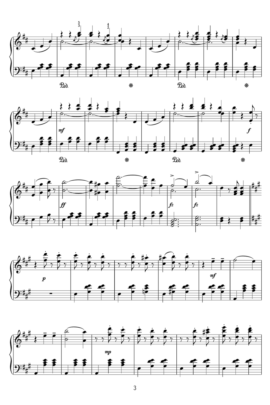 The Blue Danube The Blue Danube Piano Solo scores gallery preview page 3