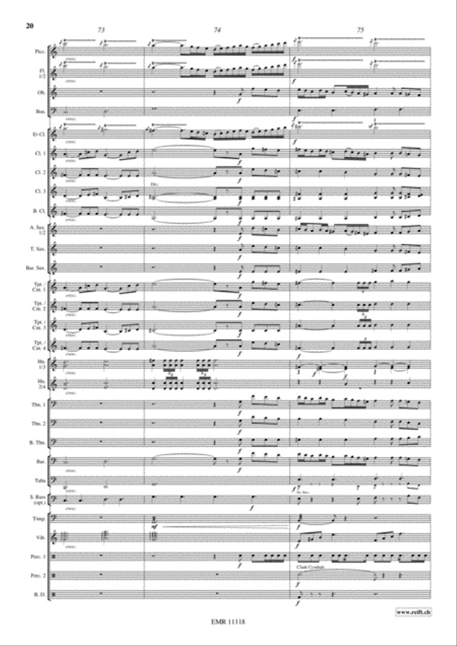 3 Moments Of Happiness Concert Band scores gallery preview page 21