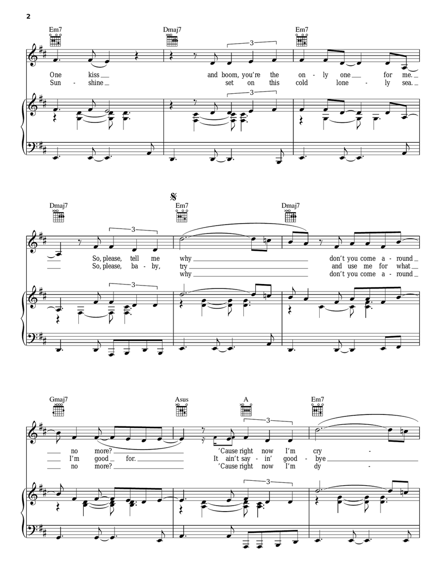 The Game Of Love Piano, Vocal, Guitar scores gallery preview page 2