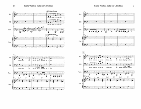 Santa Wants A Tuba For Christmas - Choir image number null