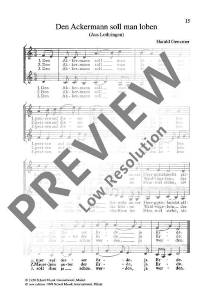 Alte Volkslieder in neuen Sätzen Women's Choir scores gallery preview page 16