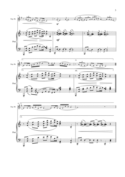 Barton Cummings: Two Songs for English Horn and Strings, reduction for english horn and piano