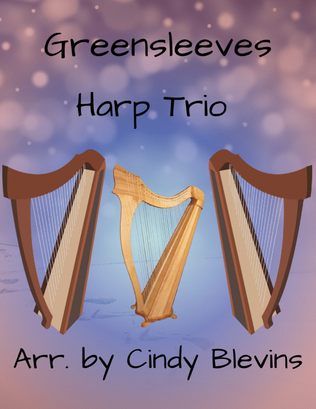 Greensleeves, for Harp Trio
