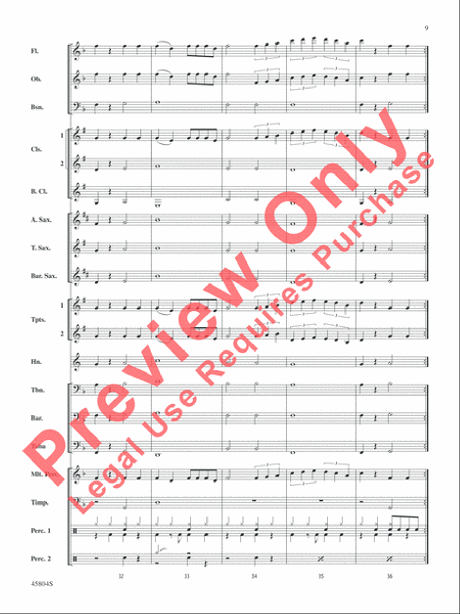 Just Like Fire Concert Band scores gallery preview page 9