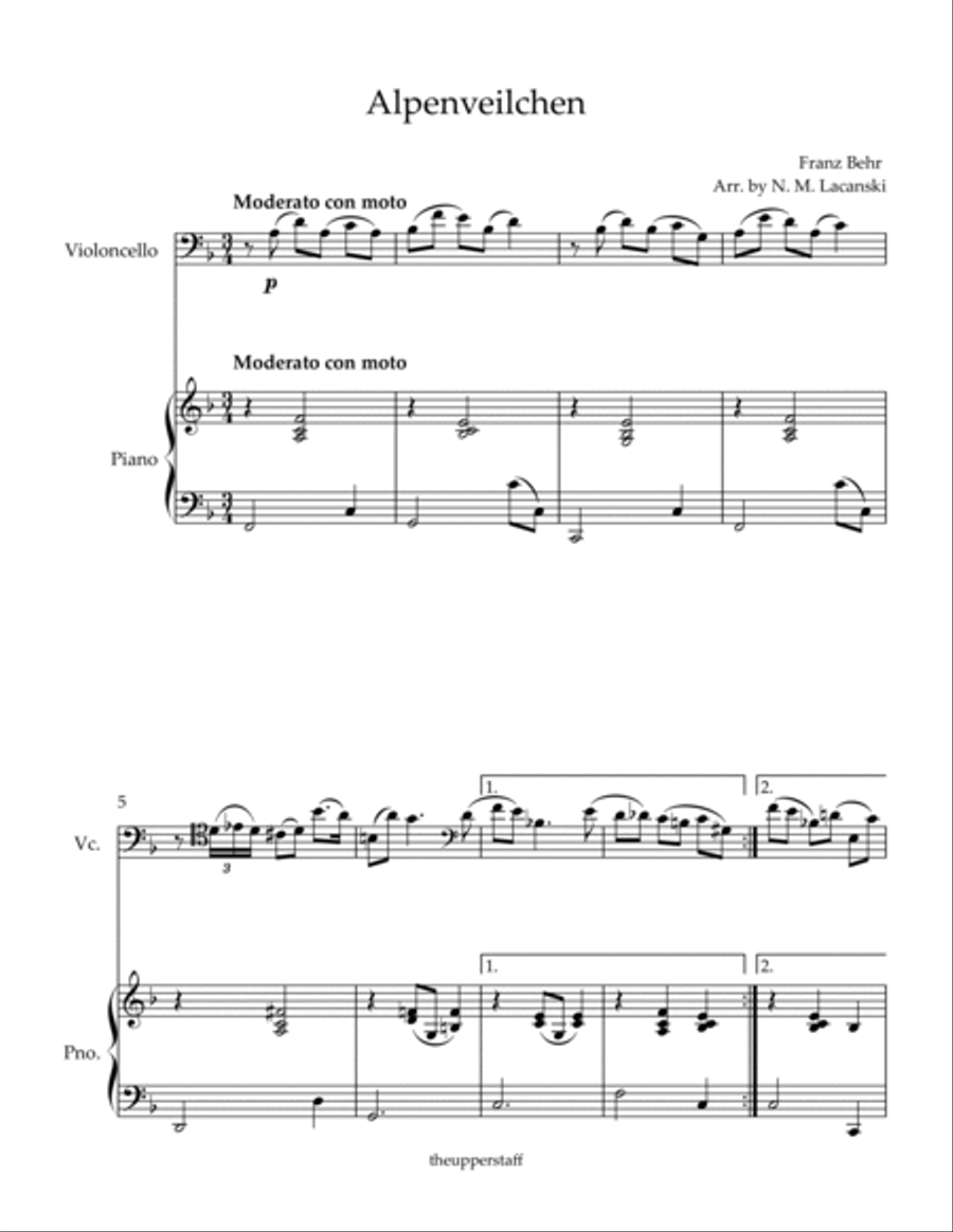 Alpenveilchen Piano scores gallery preview page 2