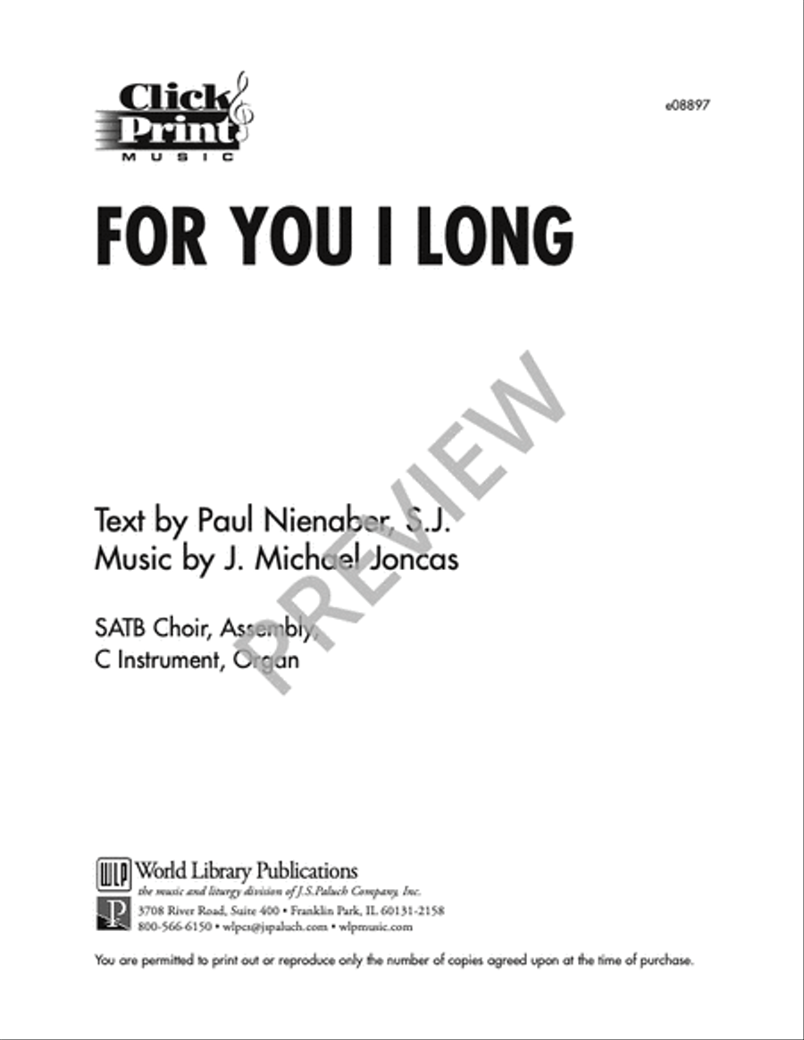 For You I Long For You I Long 4-Part scores gallery preview page 4