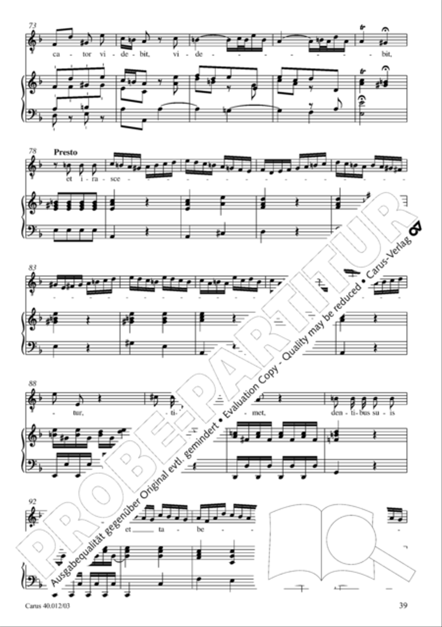 Beatus vir (How blest is he) Psalm 111 4-Part scores gallery preview page 40