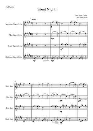 Silent Night (Christmas Song) for Saxophone Quartet