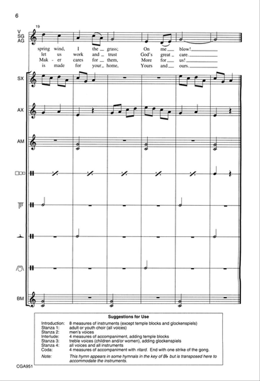 Oh, Sing to the Lord Oh, Sing to the Lord Choir scores gallery preview page 6