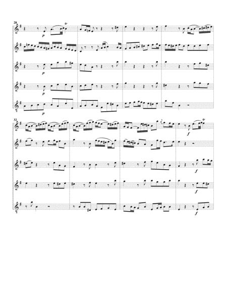 Aria: Mein Jesus hat nunmehr Das Heilandwerk vollendet from Cantata BWV 43 (arrangement for 5 record