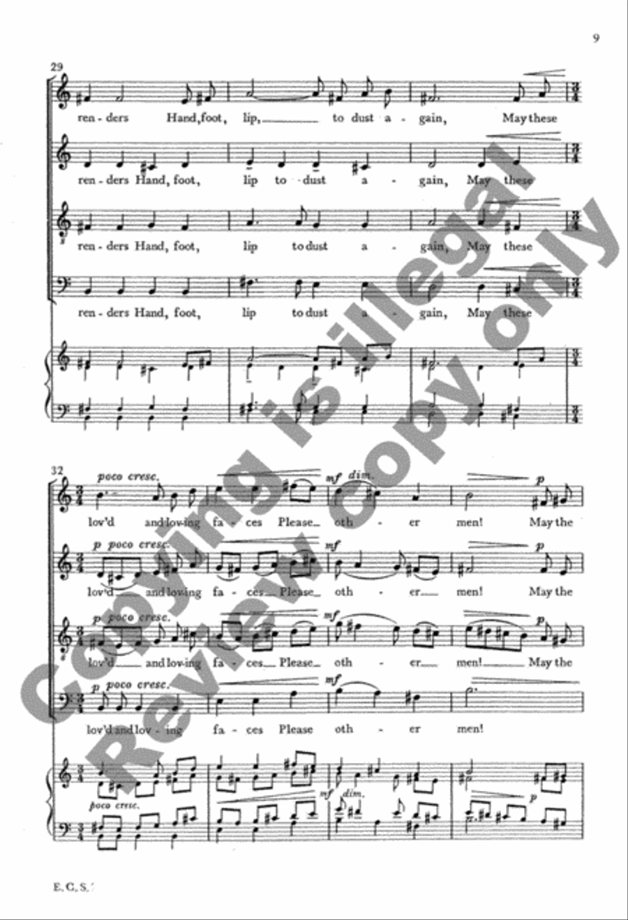 Fare Well 4-Part scores gallery preview page 20