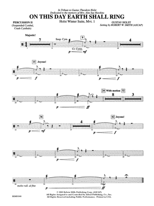 On This Day Earth Shall Ring (Holst Winter Suite, Mvt. I): 2nd Percussion