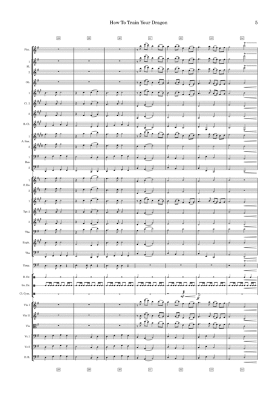 How To Train Your Dragon Full Orchestra scores gallery preview page 5