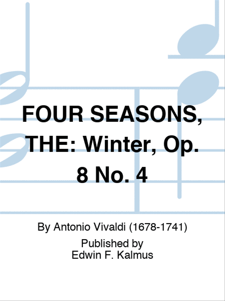 FOUR SEASONS, THE: Winter, Op. 8 No. 4 Set of Parts scores gallery preview page 1