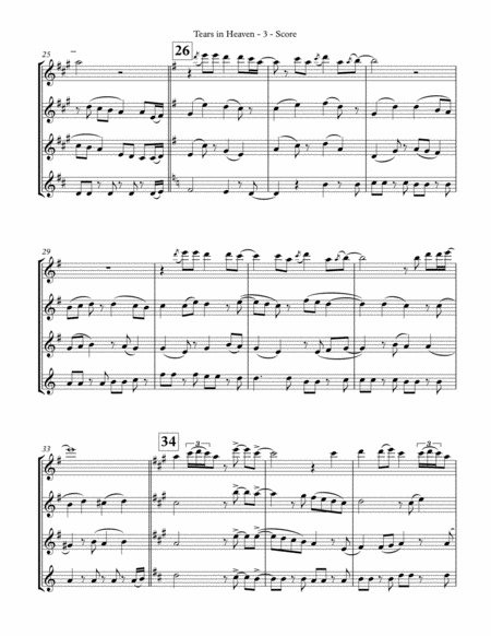 Tears In Heaven (for Flute Quartet) image number null