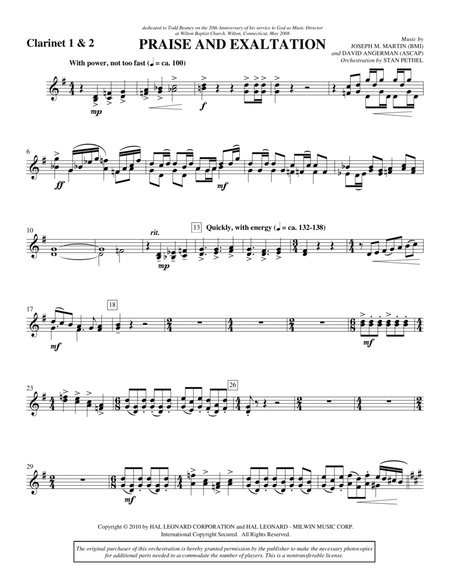Praise And Exaltation - Bb Clarinet 1,2