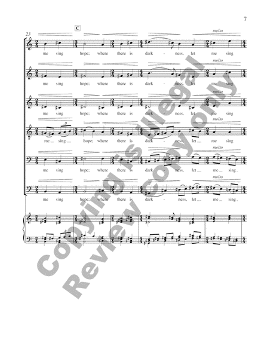 A Vision of Peace: 2. Voices for Peace SSATBB scores gallery preview page 10
