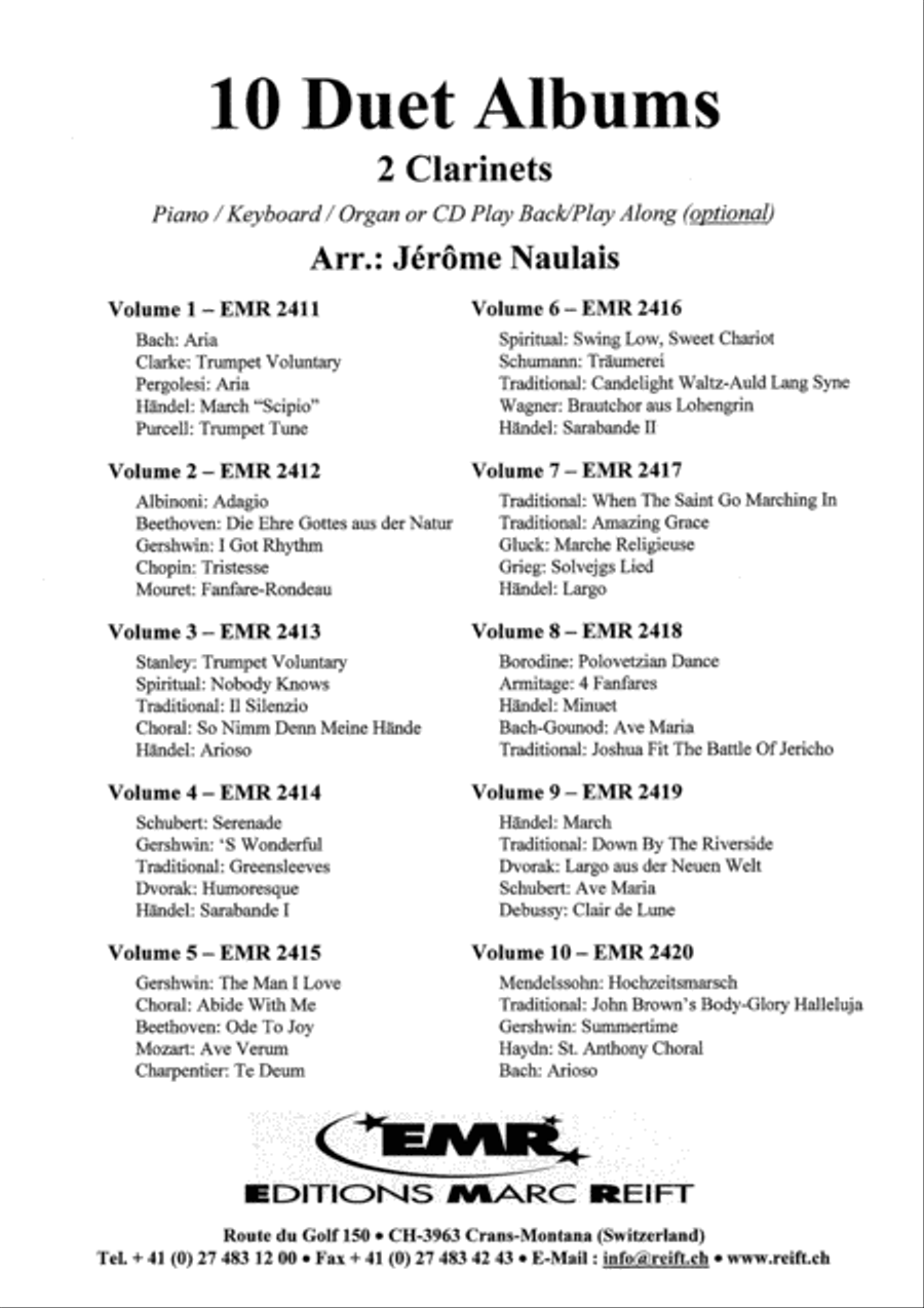 Album Volume 6 Clarinet Duet scores gallery preview page 8