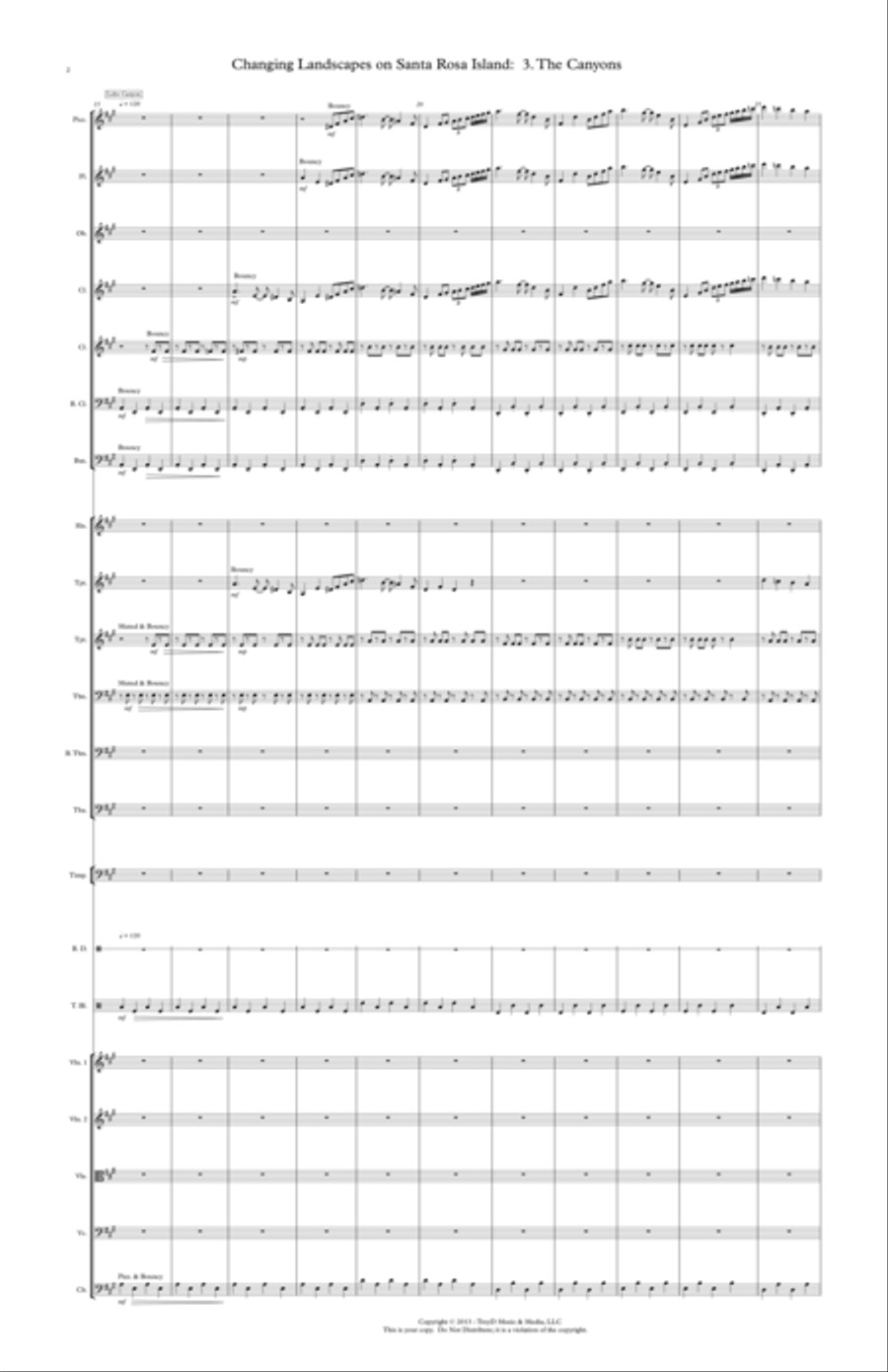 The Canyons and Their Moods Chamber Orchestra scores gallery preview page 2