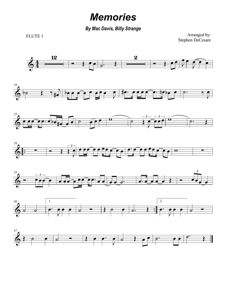 Memories Memories Woodwind Ensemble scores gallery preview page 6