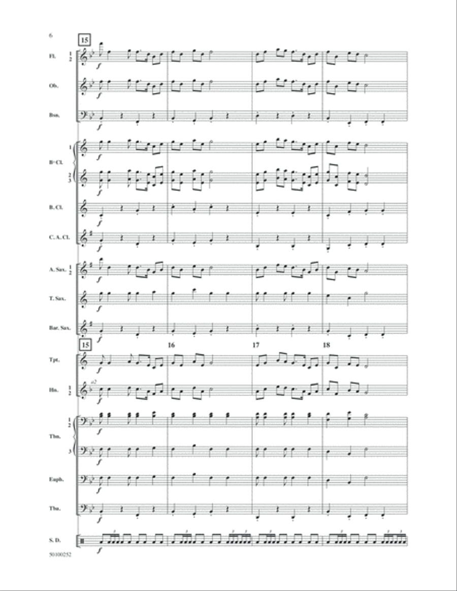 Just Passin' Thru Concert Band scores gallery preview page 6