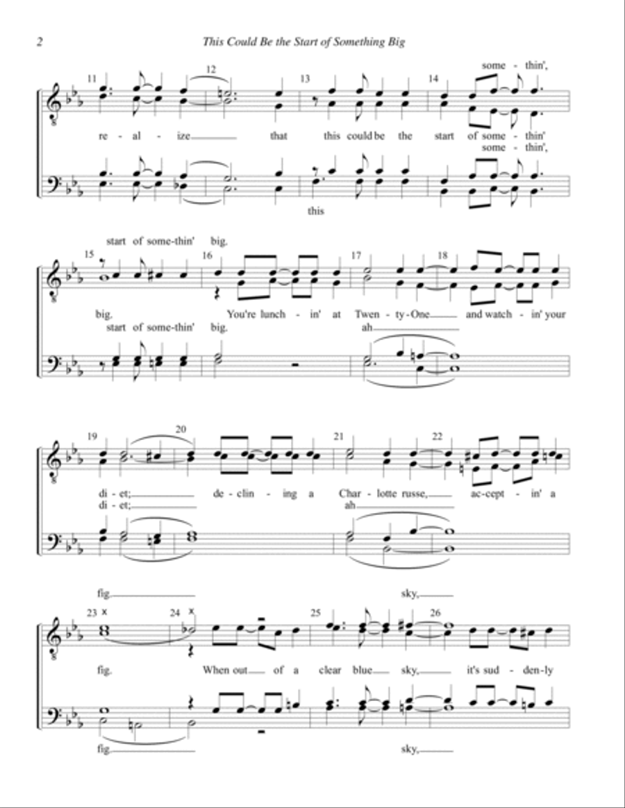 This Could Be The Start Of Something Big TTBB scores gallery preview page 2