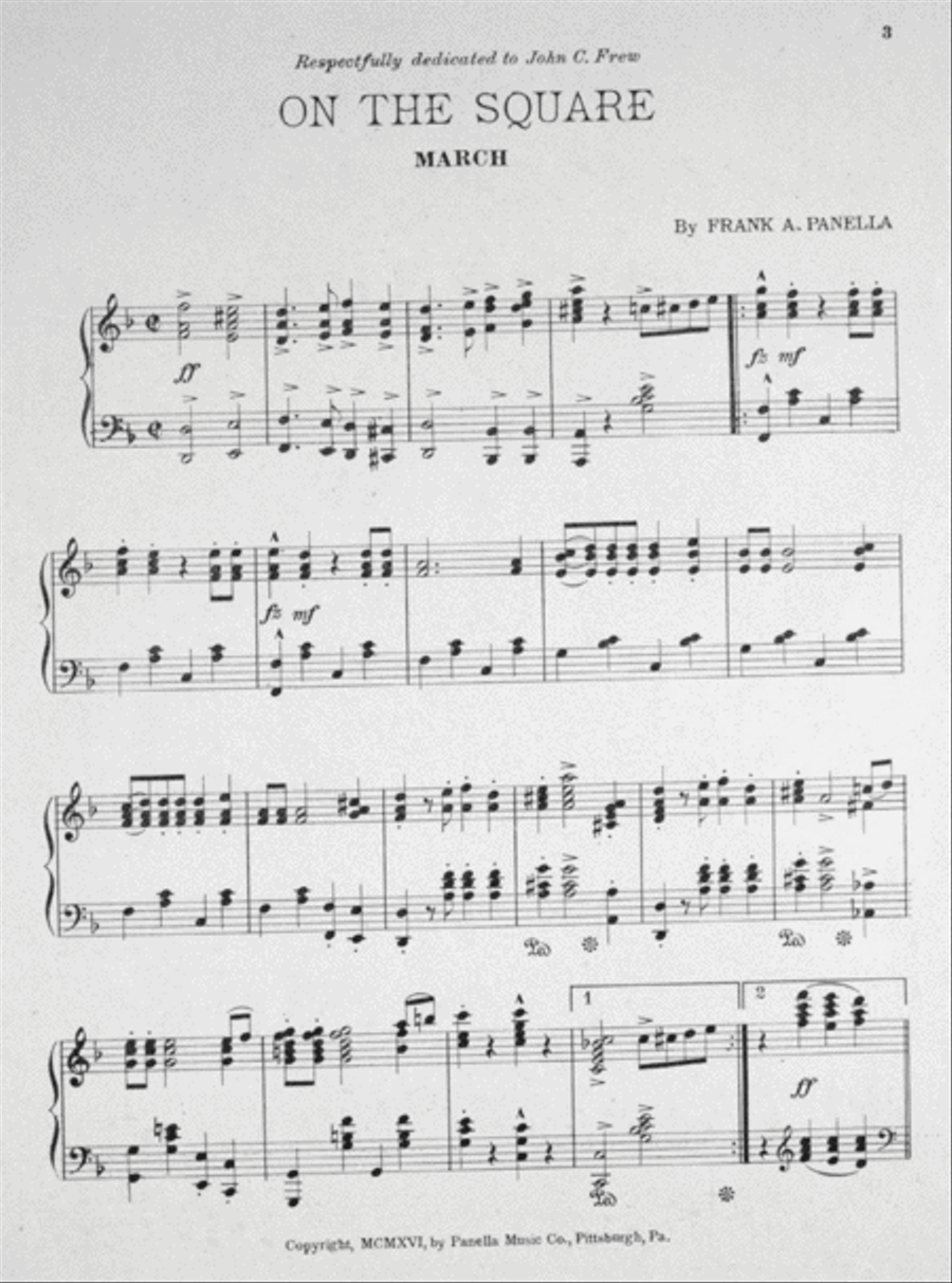 On the Square. March Piano Solo scores gallery preview page 2