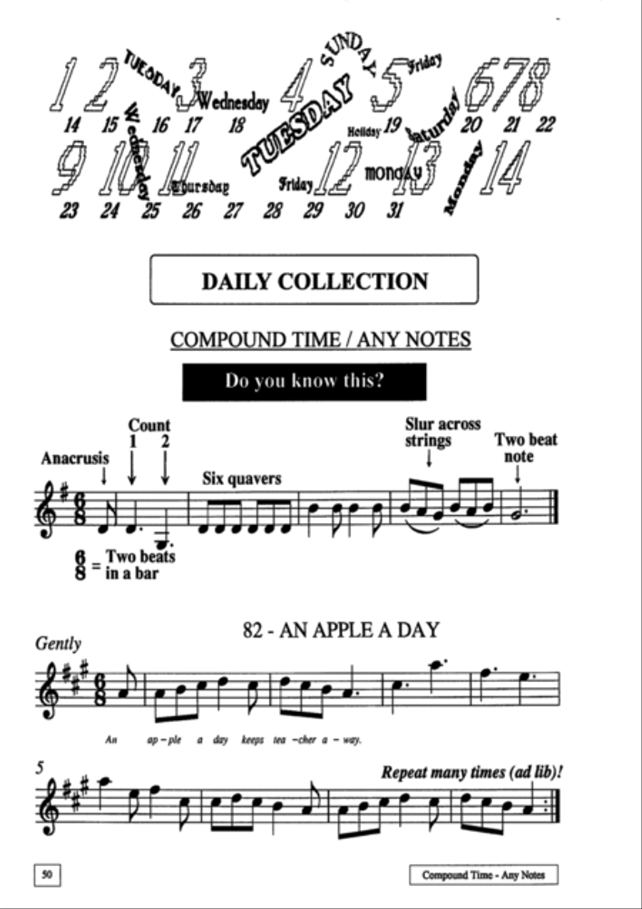 PUPIL BOOK Vol 8 Daily Collection for Violin Violin Solo scores gallery preview page 6